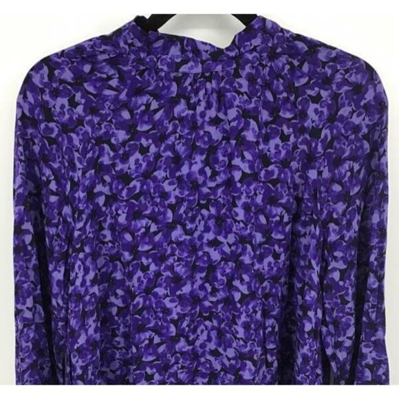A New Day Top Size Medium Purple Floral Tunic New - Picture 2 of 6